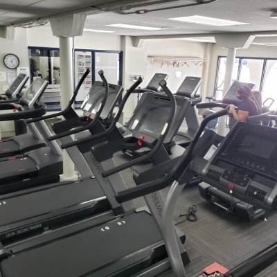 row of treadmills